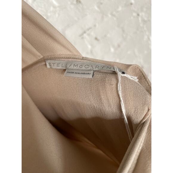 Couture Stella McCartney Carleigh Silk Georgette Maxi Dress Taupe 40 $2600 - Picture 7 of 12